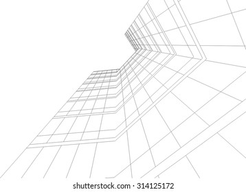 Abstract architecture building