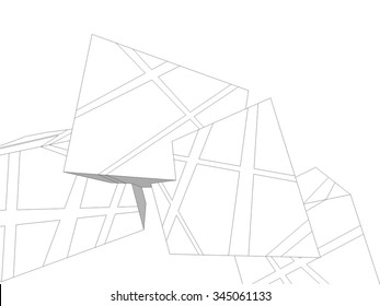 abstract architecture building