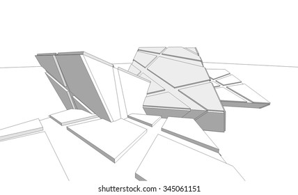 abstract architecture building