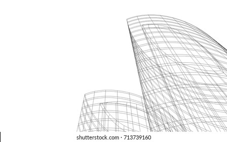 abstract architecture building