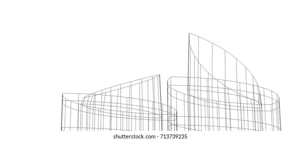 abstract architecture building