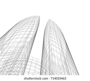abstract architecture building