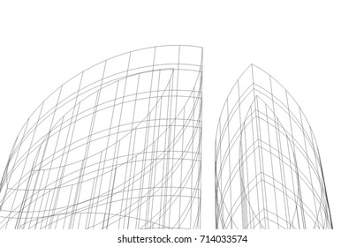 abstract architecture building