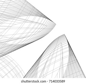 abstract architecture building