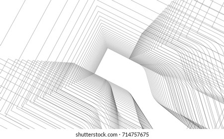 abstract architecture building