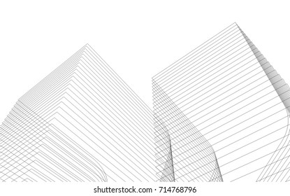 abstract architecture building