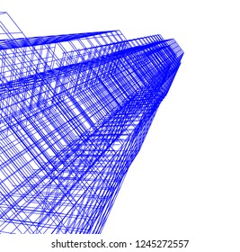 abstract architecture building 3d