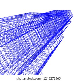 abstract architecture building 3d