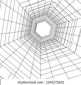 abstract architecture building 3d
