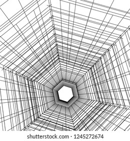 abstract architecture building 3d