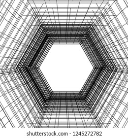 abstract architecture building 3d