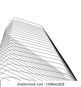 abstract architecture, building 3d 