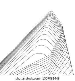 abstract architecture, building 3d 