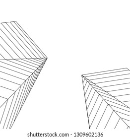 abstract architecture, building 3d 