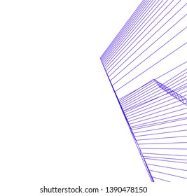 abstract architecture building 3d illustration