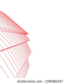 abstract architecture building 3d illustration