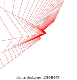 abstract architecture building 3d illustration