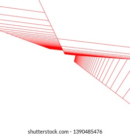 abstract architecture building 3d illustration