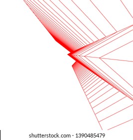 abstract architecture building 3d illustration