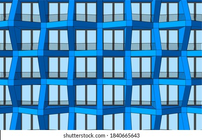 abstract architecture building 3d illustration