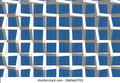 abstract architecture building 3d illustration