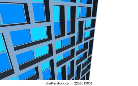 Abstract architecture building 3d illustration 