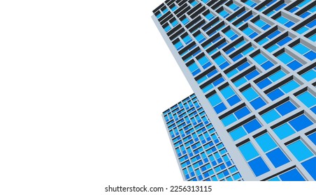 Abstract architecture building 3d illustration 