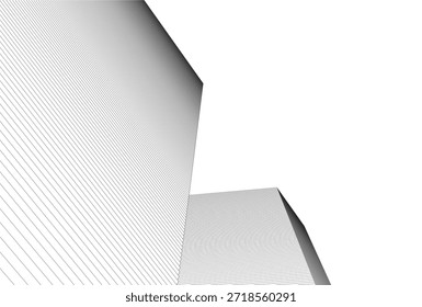 Abstract architecture building 3D rendering