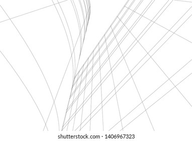 Abstract architecture building 3d vector illustration