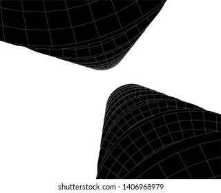 Abstract architecture building 3d vector illustration