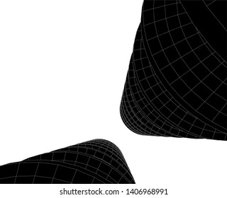 Abstract architecture building 3d vector illustration