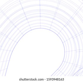 Abstract architecture building 3d vector illustration
