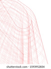 Abstract architecture building 3d vector illustration