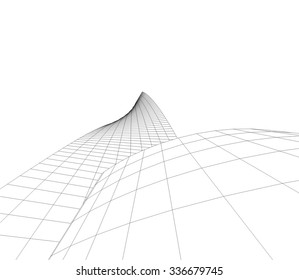 Abstract architecture building. Futuristic background