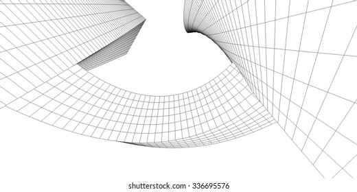 Abstract architecture building. Futuristic background