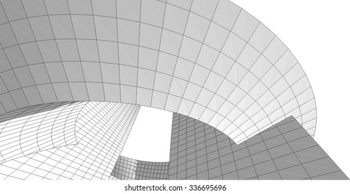 Abstract architecture building. Futuristic background