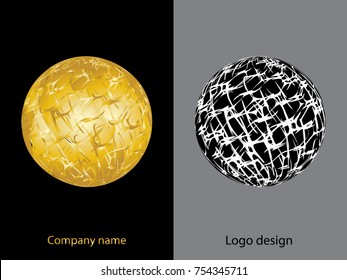 Abstract architecture, Building, lotus, designed using wicker gold and black line,logo, symbol, icon, graphic, vector.
