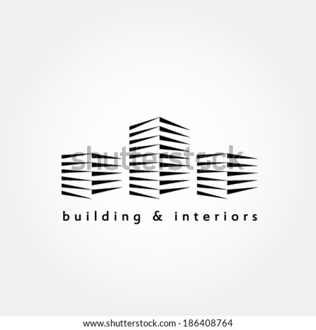 Abstract architecture building silhouette vector