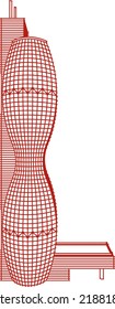 abstract architecture building sketch vector