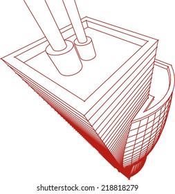 abstract architecture building sketch vector