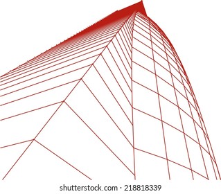 abstract architecture building sketch vector