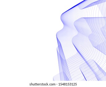 abstract architecture building, vector 3d illustration 