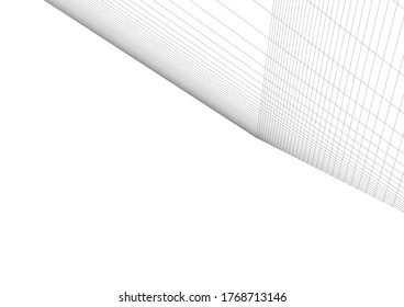 abstract architecture building vector 3d illustration 