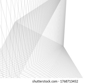 abstract architecture building vector 3d illustration 