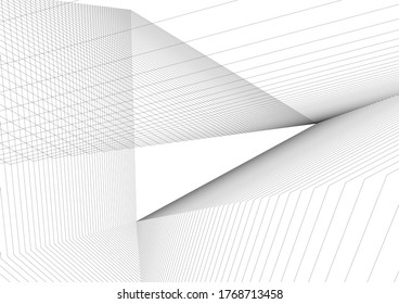 abstract architecture building vector 3d illustration 