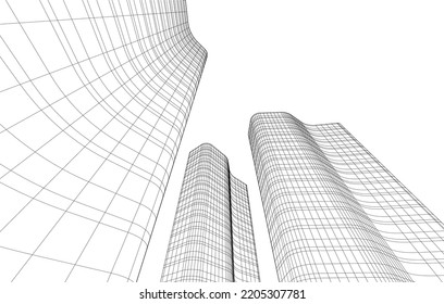 Resumen arquitectura construcción vector 3d ilustración