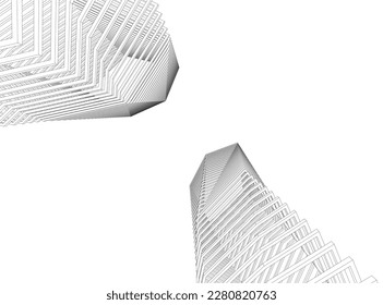 Resumen arquitectura construcción vector 3d ilustración