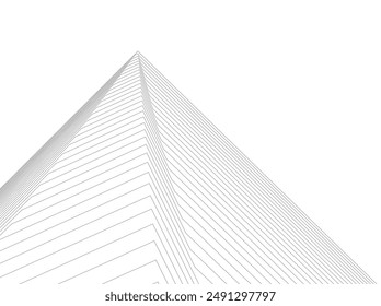 Abstract architecture building vector 3d illustration
