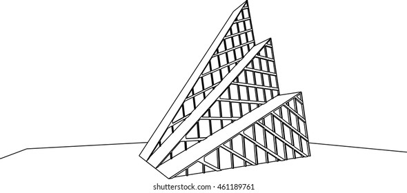 abstract architecture building vector background