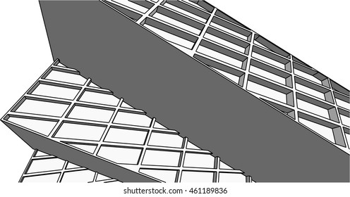 abstract architecture building vector background